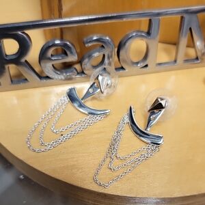 Stella & Dot Silver Chain Earrings